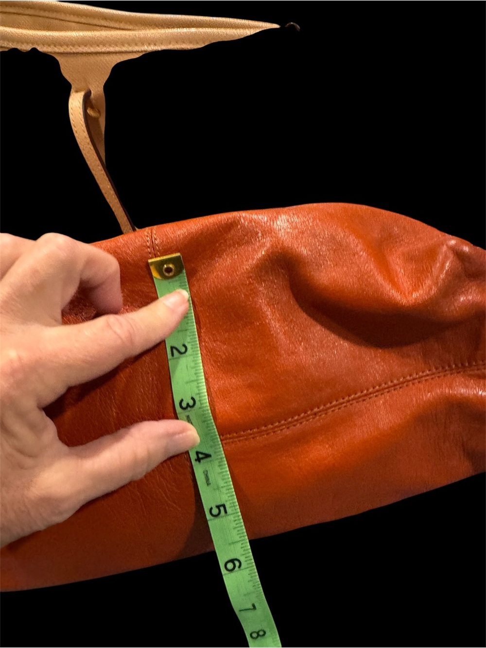 Coach Orange Leather Shoulder Bag with Burgundy Tag; Like new. - Picture 8 of 13